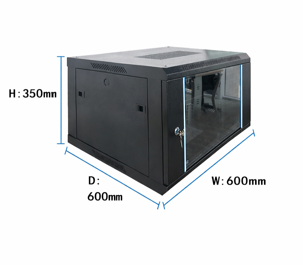 AV RACKS 6U AV rack cabinet, 350 x 600 x 600 mm, front view