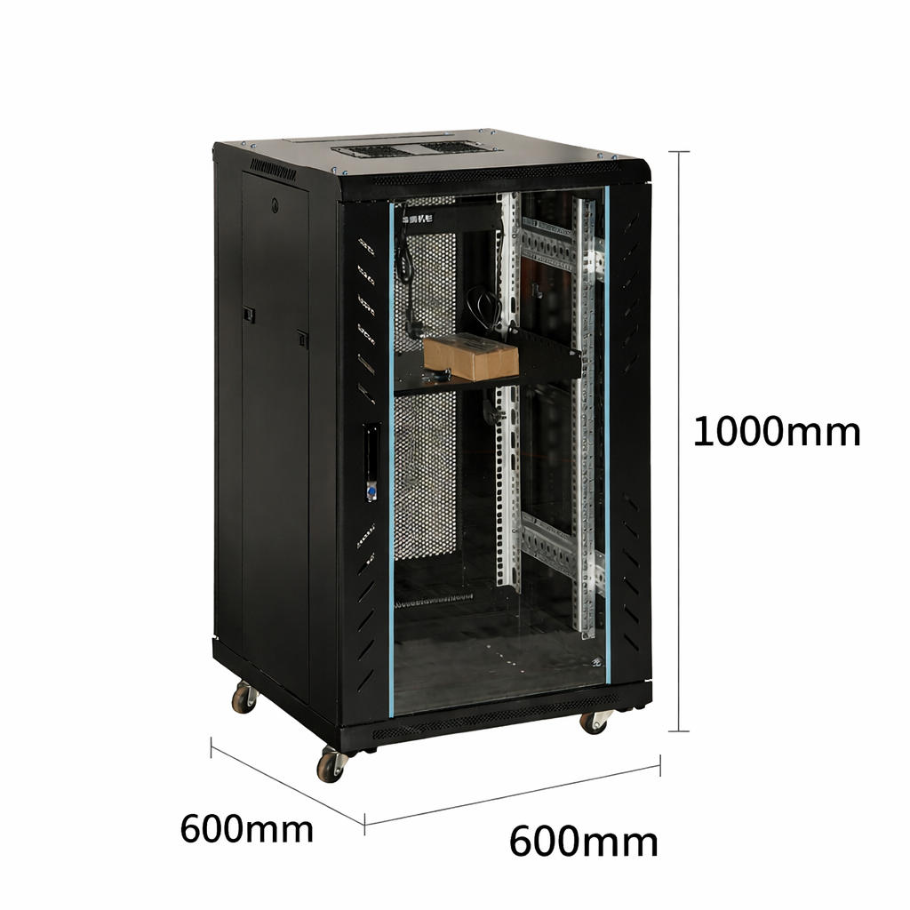 AV RACKS 18U server rack cabinet, 1000 x 600 x 600 mm, front view